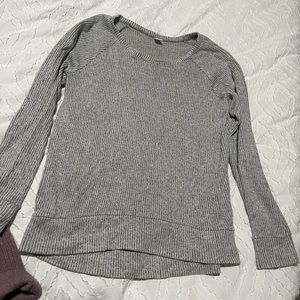 Gray and white light weight sweater